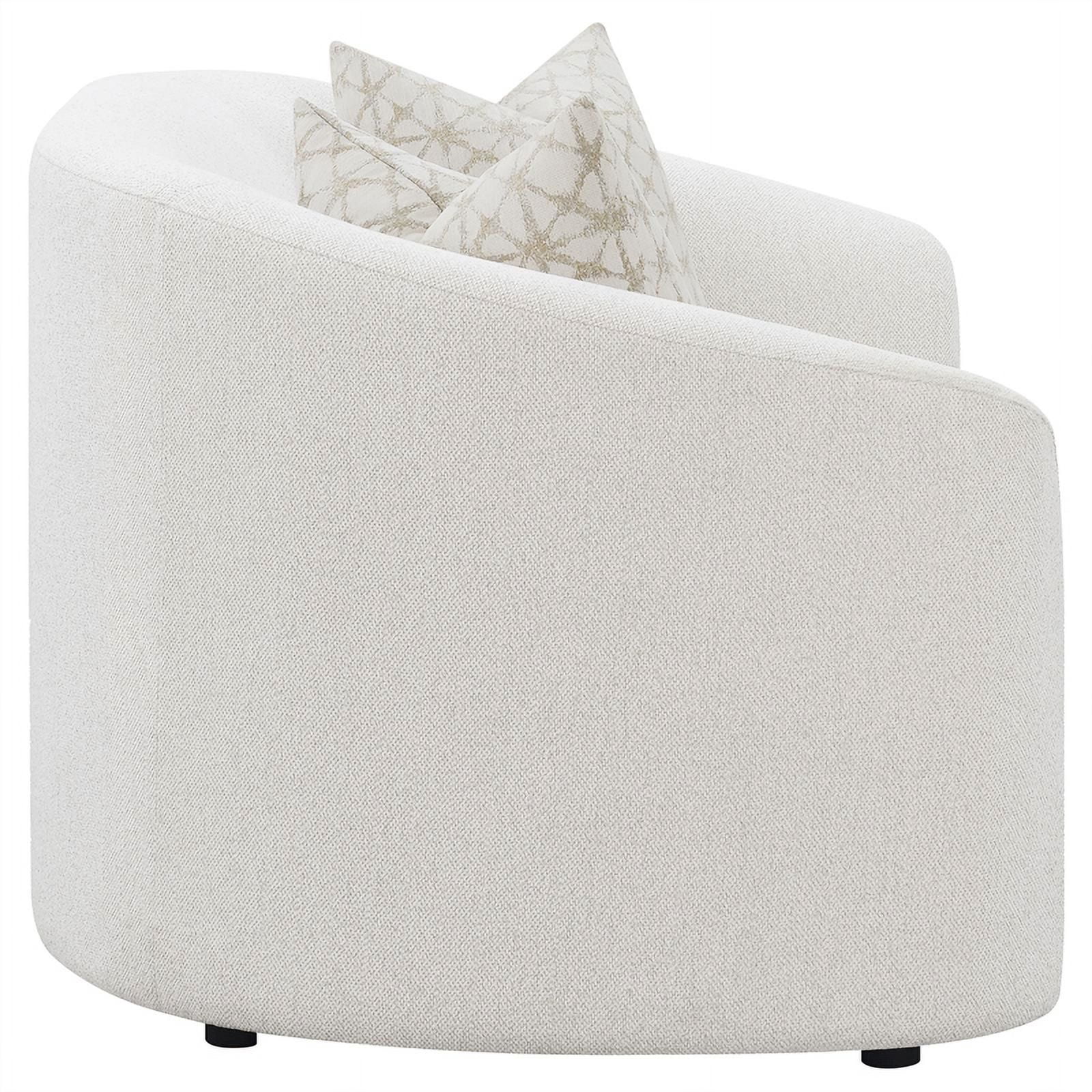 Coaster Rainn 2-piece Modern Fabric Upholstered Tight Back Living Room Set Latte