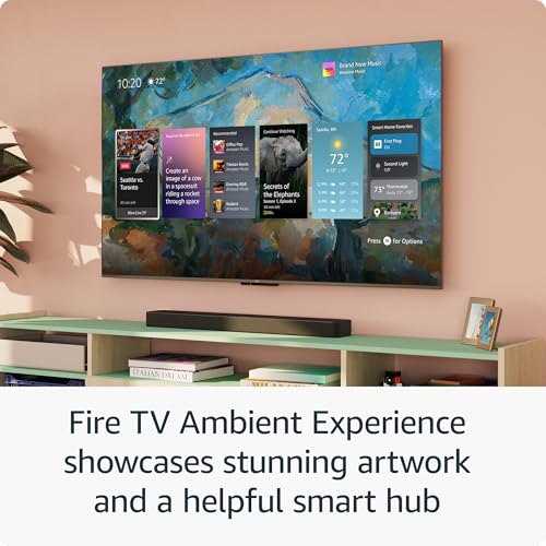 Amazon Fire TV 55" Omni Mini-LED Series, QLED 4K UHD smart TV, Dolby Vision IQ, 144hz gaming mode, Ambient Experience, hands-free with Alexa