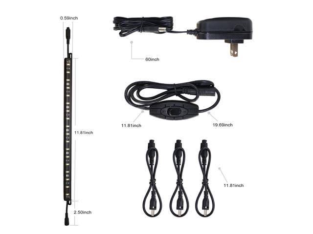 Torchstar LED Safe Lighting Kit, (6) 12’’ Linkable Light Bars + Motion Sensor + Power