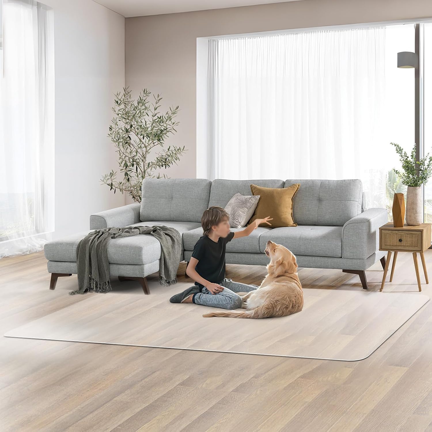 Azadx Office Chair Mat for Hardwood Floor, 8'×10' Clear Desk Chair Mat for Hardwood Floor Large Protector Floor Mat for Dining Room