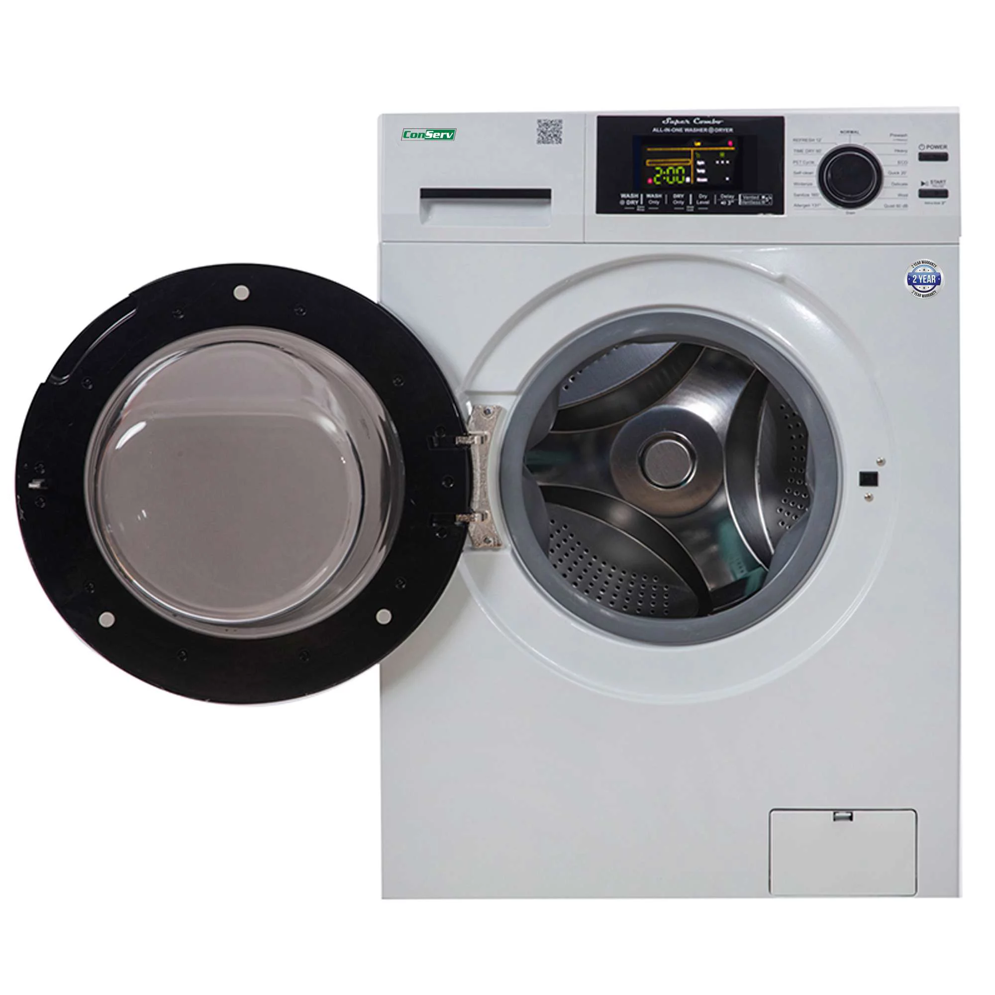 Conserv 15 lbs Compact Combo Sani Washer Vented/Ventless Dryer with Pet Cycle in White