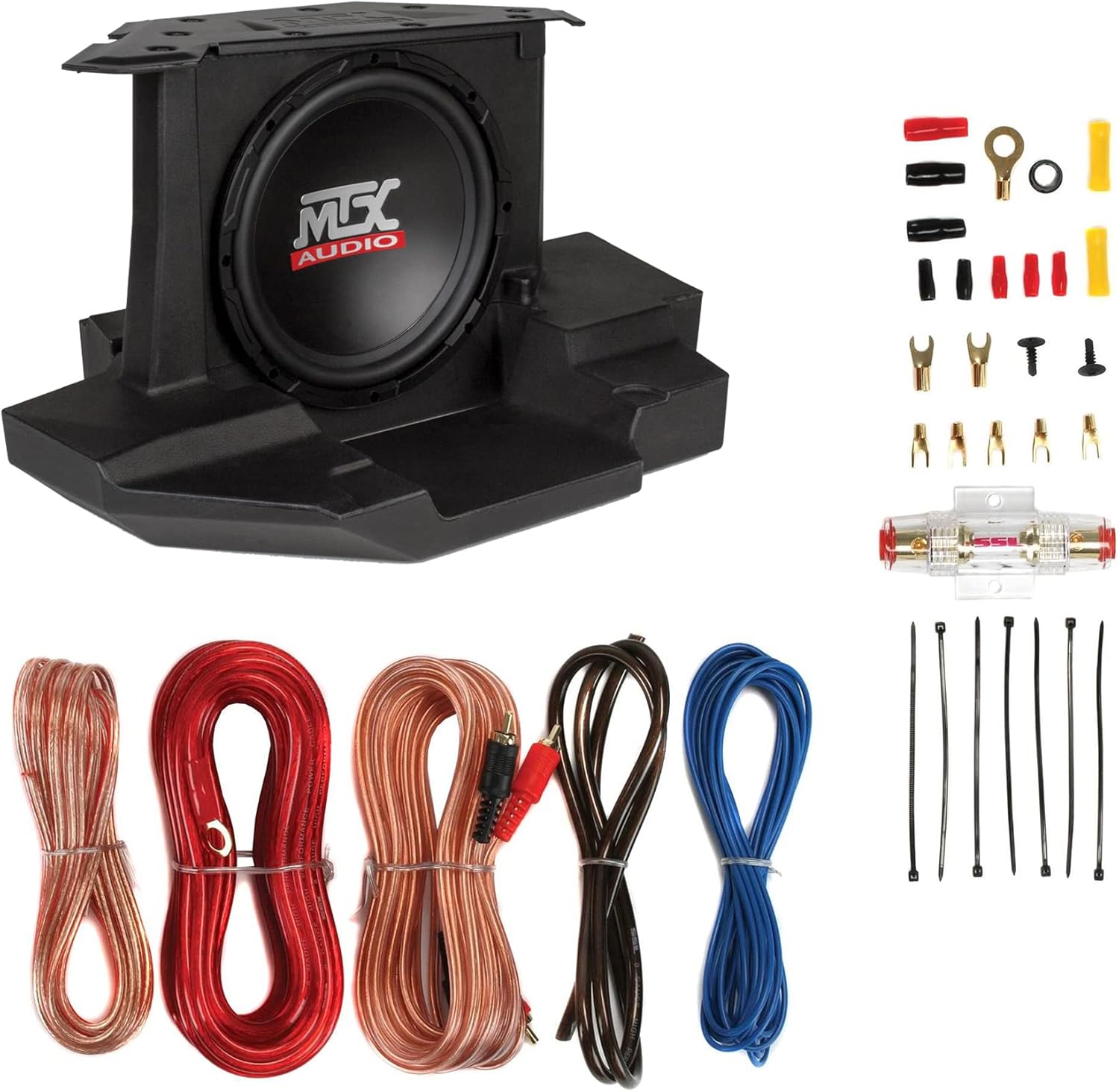 MTX GENERAL-10 Amplified 10 Inch Subwoofer Enclosure Sound System for UTV Polaris General 2016 to 2018 1000 EPS, 4 1000 EPS, 1000 EPS Hunter Edition