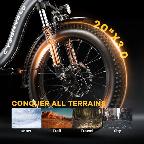 1000W Folding Electric Bike, 48V E Bike,30+MPH, 20" Fat Tire Electric Bike for Adults, Adult Electric Bicycles for Long Commutes-80 Miles Max Range