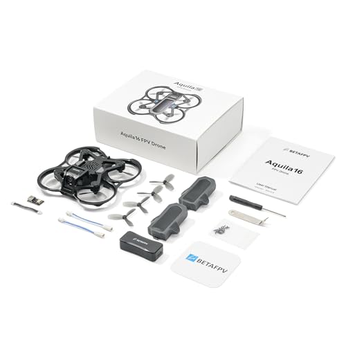 BETAFPV Aquila16 1S Brushless Quadcopter with Altitude Hold Function, 8 Mins Flight, 200m Distance, 3 Flight Speed Modes, Built-in Propeller Guard
