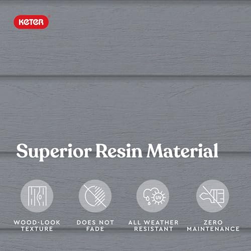 Keter Manor 4x6 Resin Outdoor Storage Shed Kit-Perfect to Store Patio Furniture, Garden Tools Bike Accessories, Beach Chairs and Lawn Mower