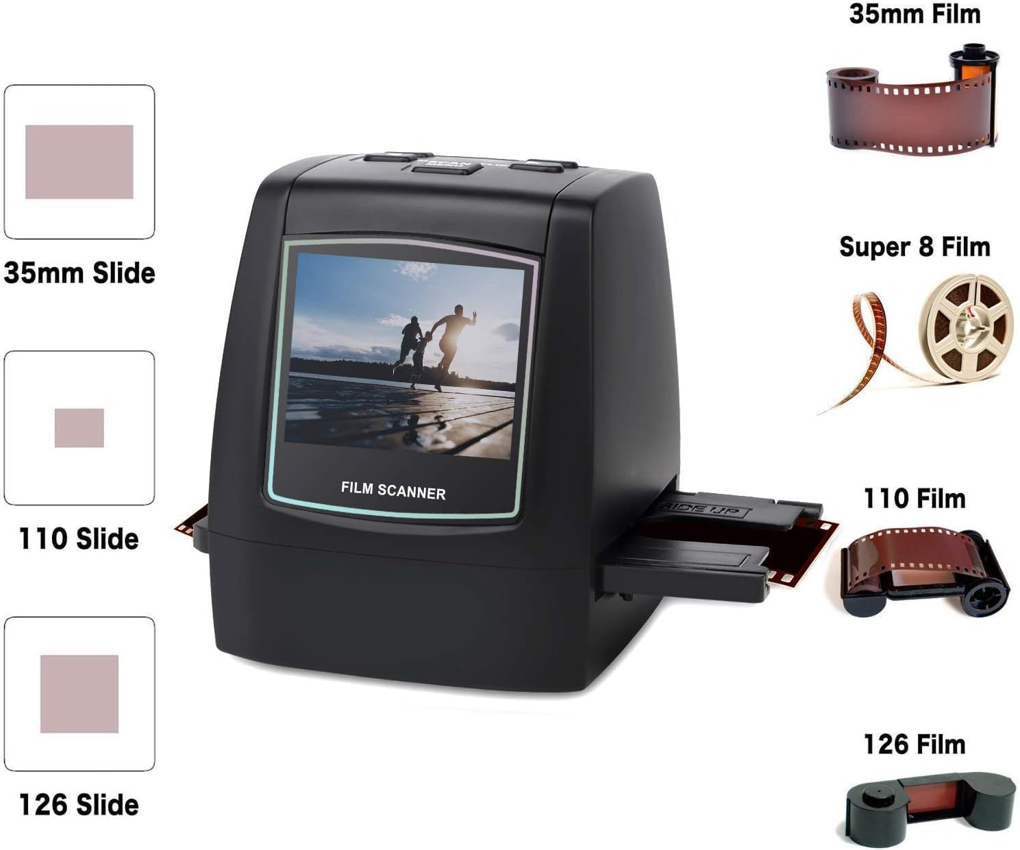 DIGITNOW 22MP All-in-1 Film & Slide Scanner, Converts 35mm 135 110 126 and Super 8 Films/Slides/Negatives to Digital JPG Photos