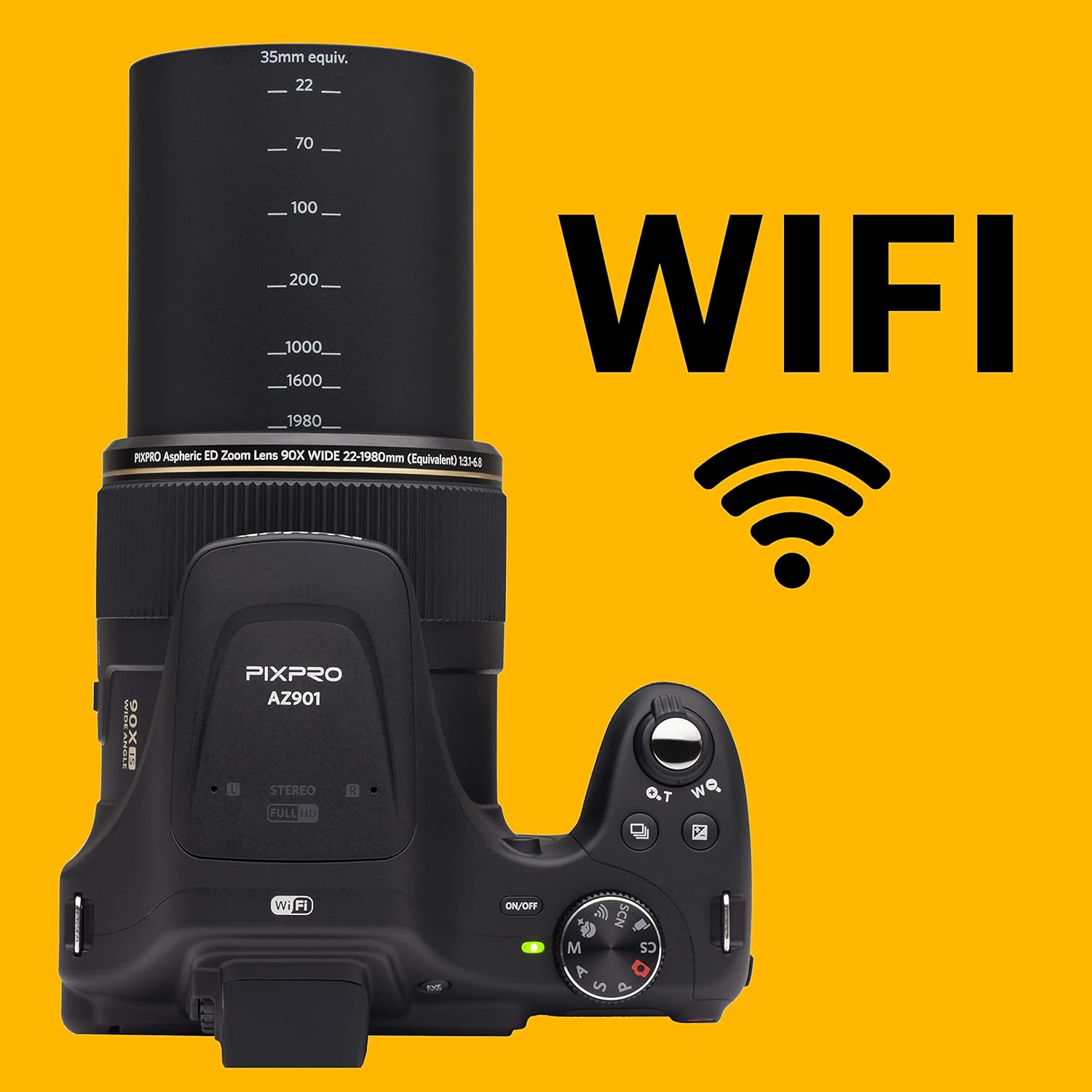 Kodak PIXPRO Astro Zoom AZ901-BK 20MP Digital Camera with 90X Optical Zoom and 3 LCD (Black)