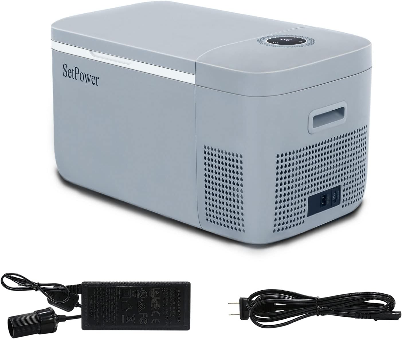 SetPower 12 Volt Refrigerator for Car 12V Fridge Freezer Portable 12/24V DC 110~240 Volt AC for Truck Van RV Jeep Camper SUV Boat Travel Camping Road