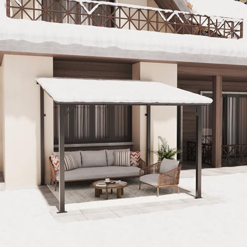 SUNSITT 8&rsquo; x 10&rsquo; Gazebo, Outdoor Lean to Gazebo Pergola w/Drainage Holes