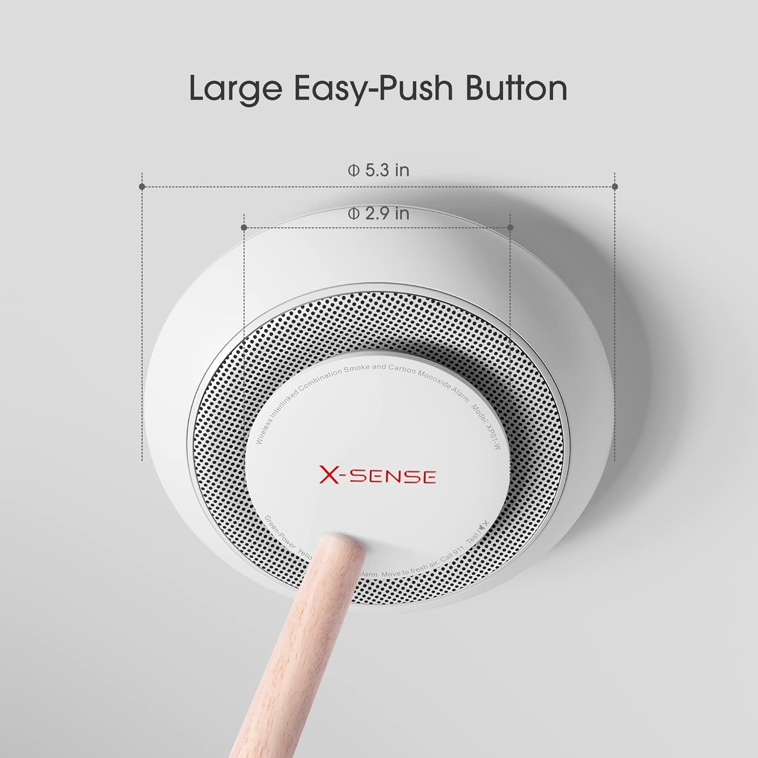 X-Sense 10 Years Battery Wireless Interconnected Combination Smoke and Carbon Monoxide Detector Alarm with Over 820 ft Transmission Range
