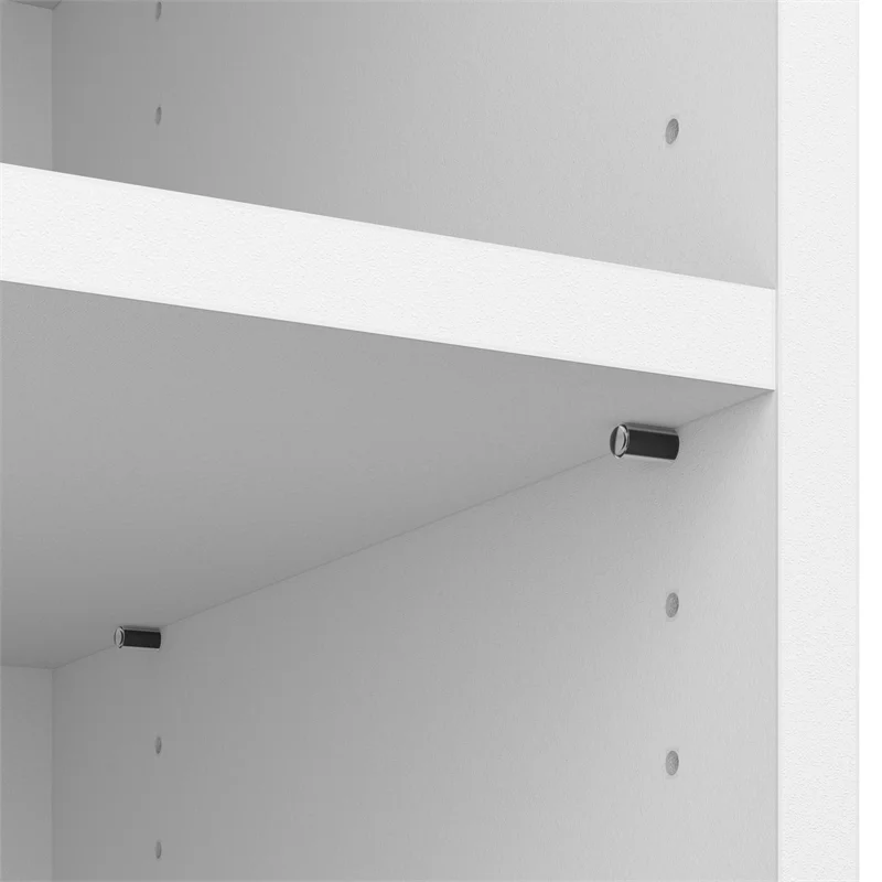 Bestar Versatile Engineered Wood Queen Murphy Bed and Organizer in White