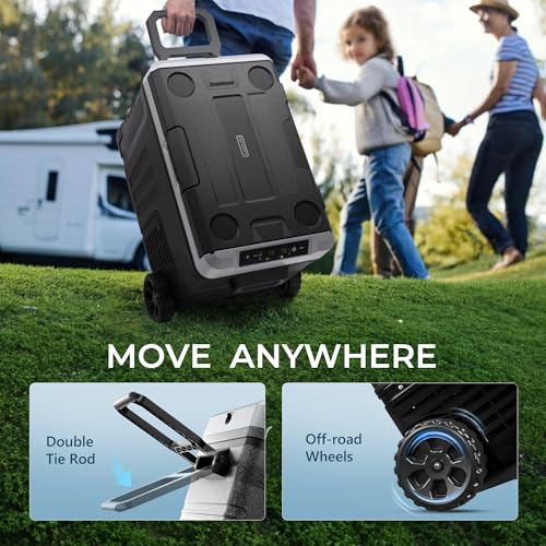 EUHOMY 12 Volt Refrigerator, 37QT(35L) Electric Cooler, Portable Freezer 12V/24V DC 110-240V AC, 12V Fridge -4�H~68�H