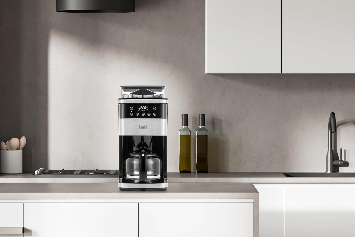 Melitta® Aroma Fresh™ Plus 10-Cup Automatic Drip, Programmable Coffee Maker with built in Coffee Grinder