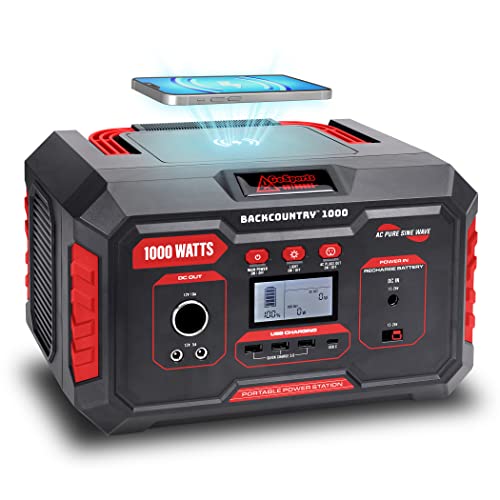 Backcountry Portable Power Stations, 300W, 500W or 1000W - Solar Generator Lithium Backup Battery with Power Outlet, USB