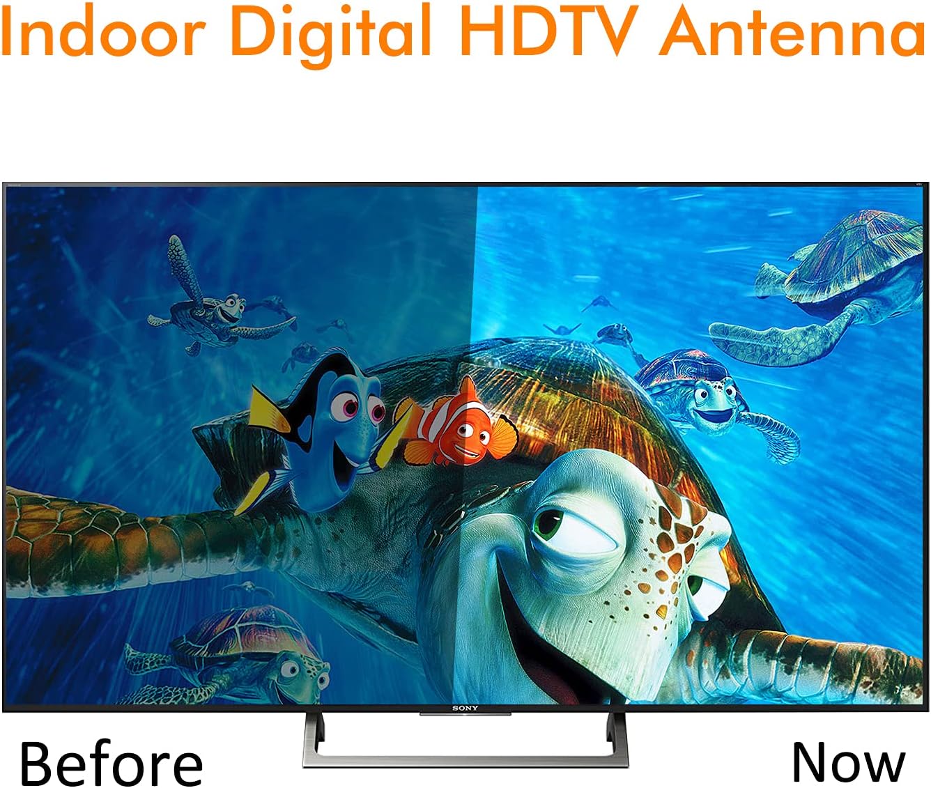 TV Antenna, HD Digital TV Antenna Indoor Outdoor, 360° Reception & Strong Magnetic Base Digital HDTV Antenna
