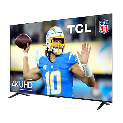 TCL 43-Inch Class S4 4K LED Smart TV with Roku TV (43S450R, 2023 Model), Dolby Vision, HDR, Dolby Atmos, Works with Alexa