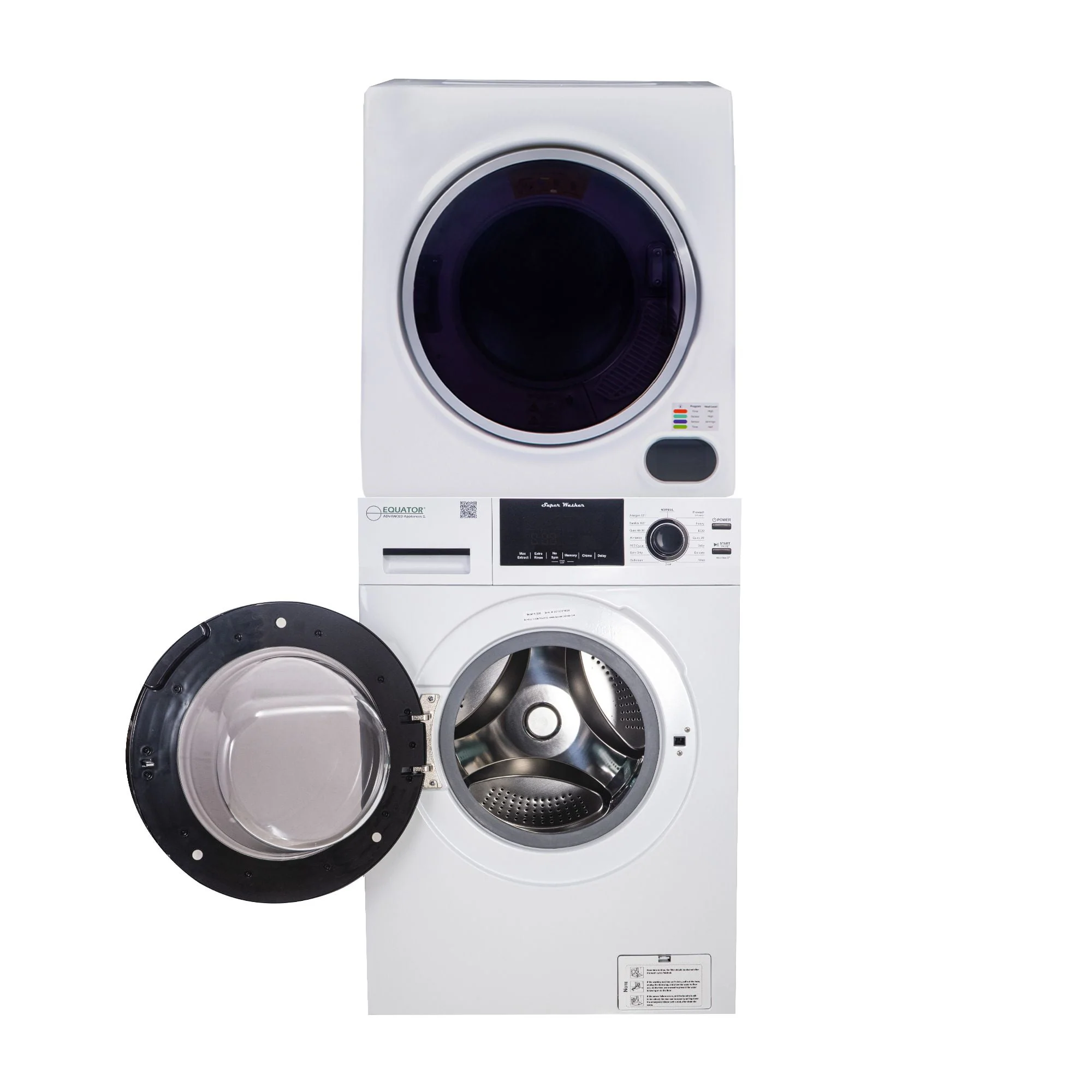 Equator Digital Pet 15 lbs Compact 110V Set Sani Washer+Vented 3.5cf Dryer