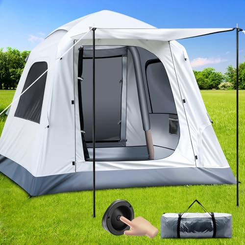 Automatic Inflatable Camping Tent，Easy Set up 3-4 Person Glamping Outdoor Air Blow Up Tents, Quick Setup Air Tent with a Built-in air Pump