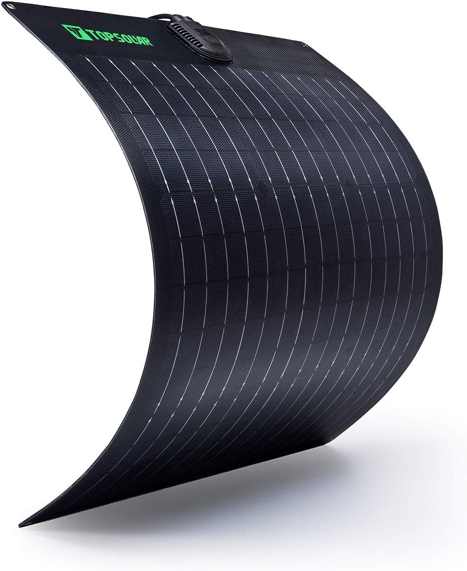 Topsolar Flexible Solar Panel 100W 24V/12V Monocrystalline Bendable