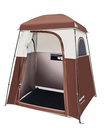 KingCamp Shower Tent, Portable Privacy Tent Outdoor Camping 1/2 Room Toilet Tents with Shower Bag & Dressing Room for Travel Beach Tailgate