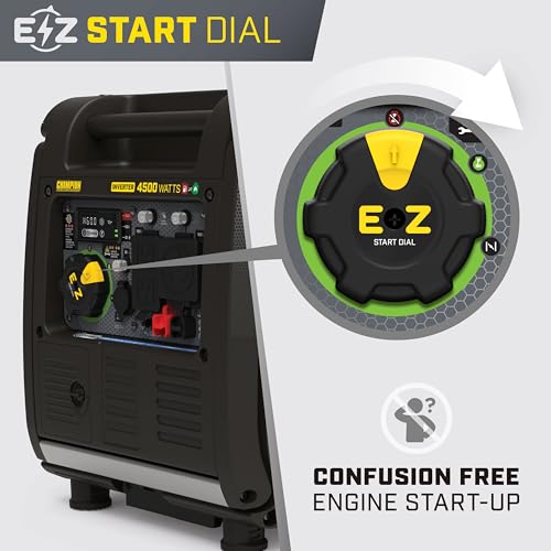 Champion Power Equipment 4500-Watt Electric Start Dual Fuel RV Ready Portable Inverter Generator with Quiet Technology and CO Shield