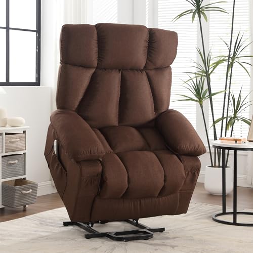 Oversized Power Lift Recliner Chair for Elderly, Big and Tall Lift Chair with Massage and Heat for Living Room