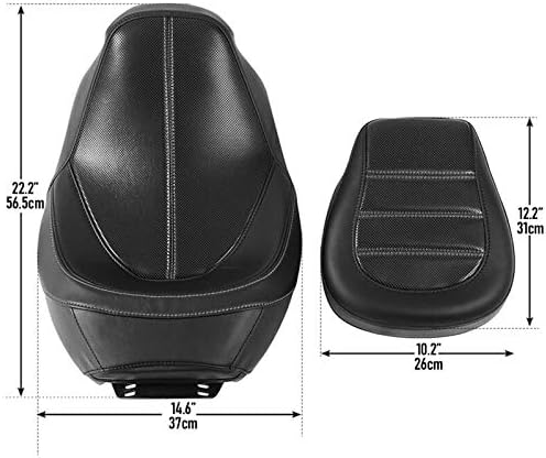 Low-Profile Rider and Passenger Seat Two Up Leather Seat Fit For Harley Road King Road Glide Street Glide Electra Glide Ultra Classic 2009-2022