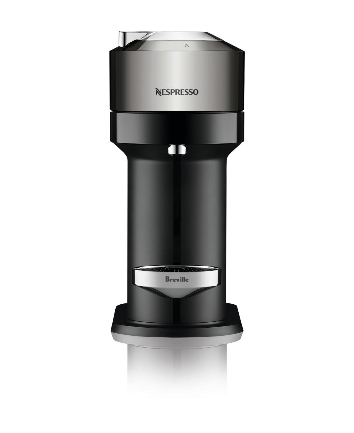 Nespresso Vertuo Next Deluxe by Breville with Aeroccino Milk Frother, Dark Chrome - Black/Dark Chrome