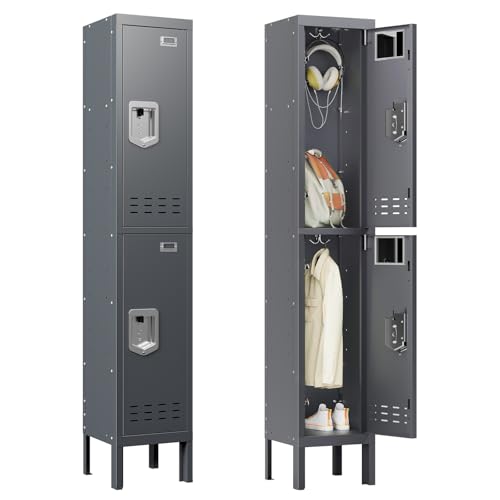 Metal Cabinet Home Office Storage,Lockers,Lockable Employees Metal Locker with Door,54" Height Steel Locker,Lockable Steel Locker for Gym,School,Home