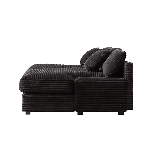 74.8" Upholstered Corduroy Sleeper Sofa
