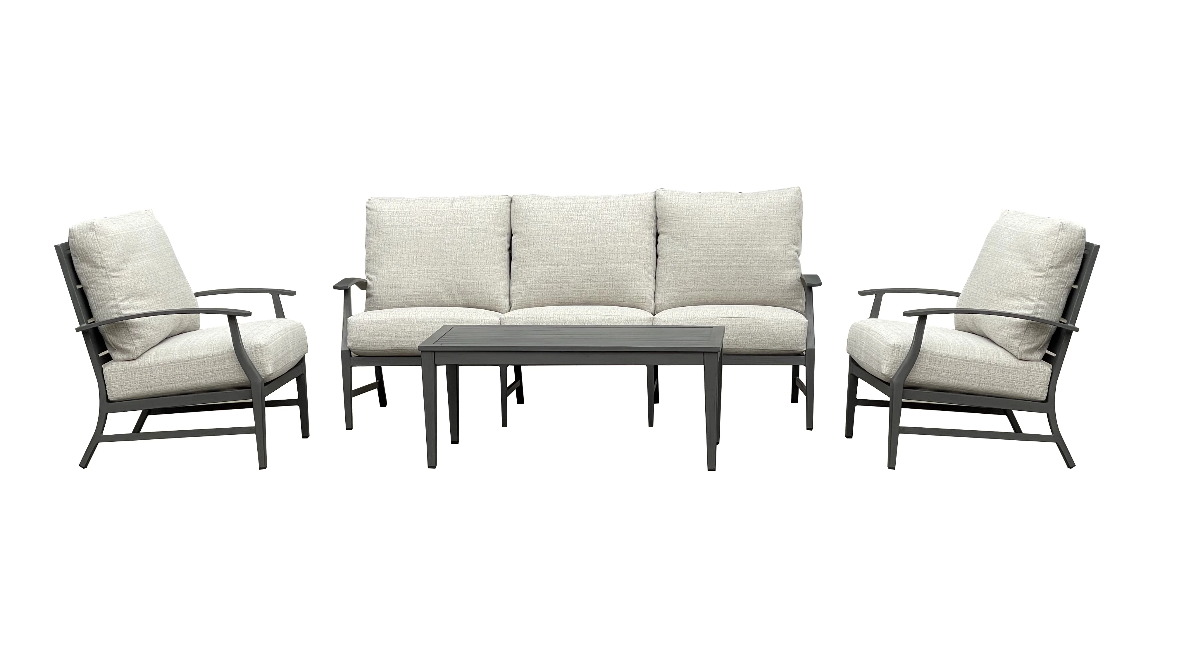 Terrace Living West Lake Outdoor Aluminum Coffee Table Slate Finish