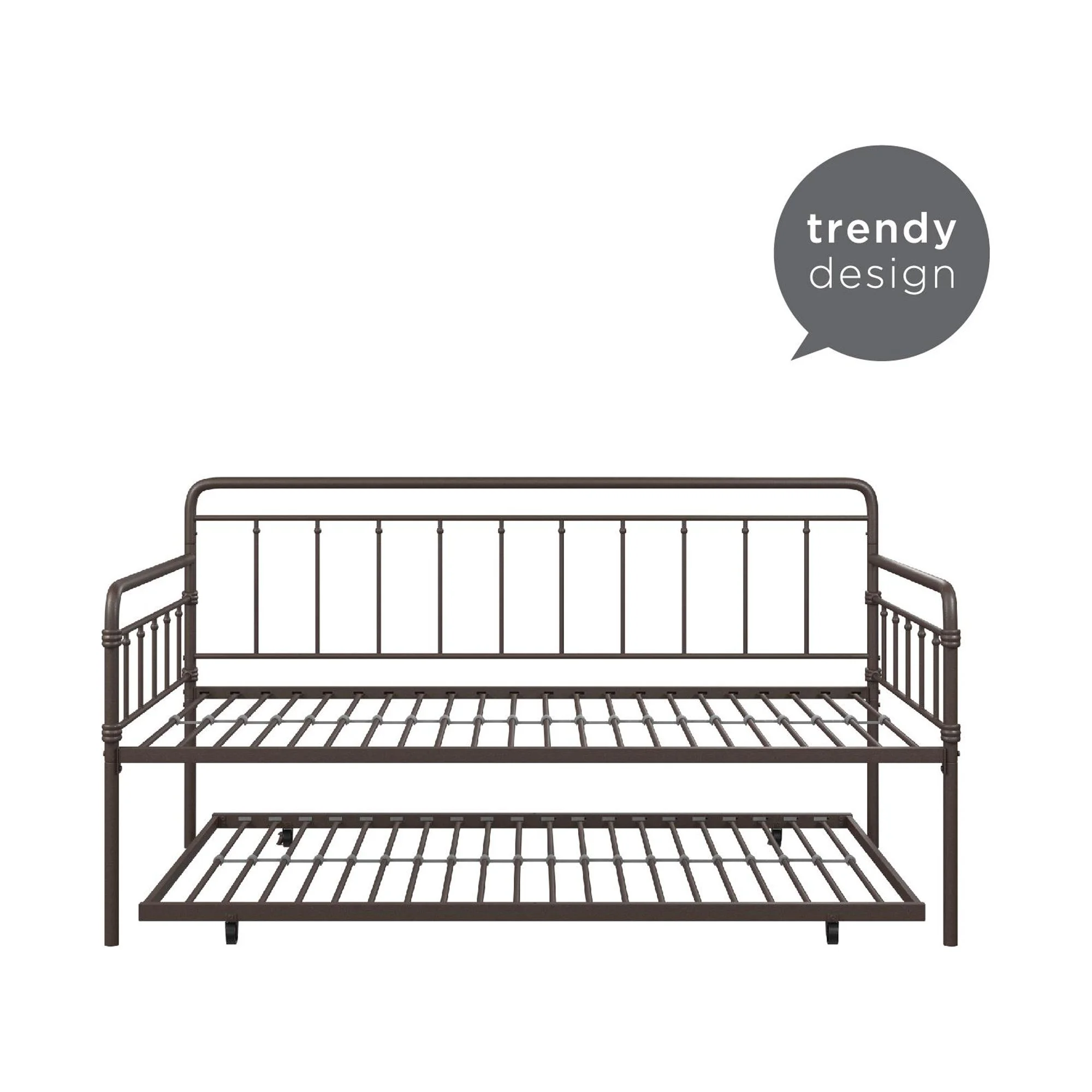 DHP Wallace Metal Daybed with Trundle, Twin, Bronze