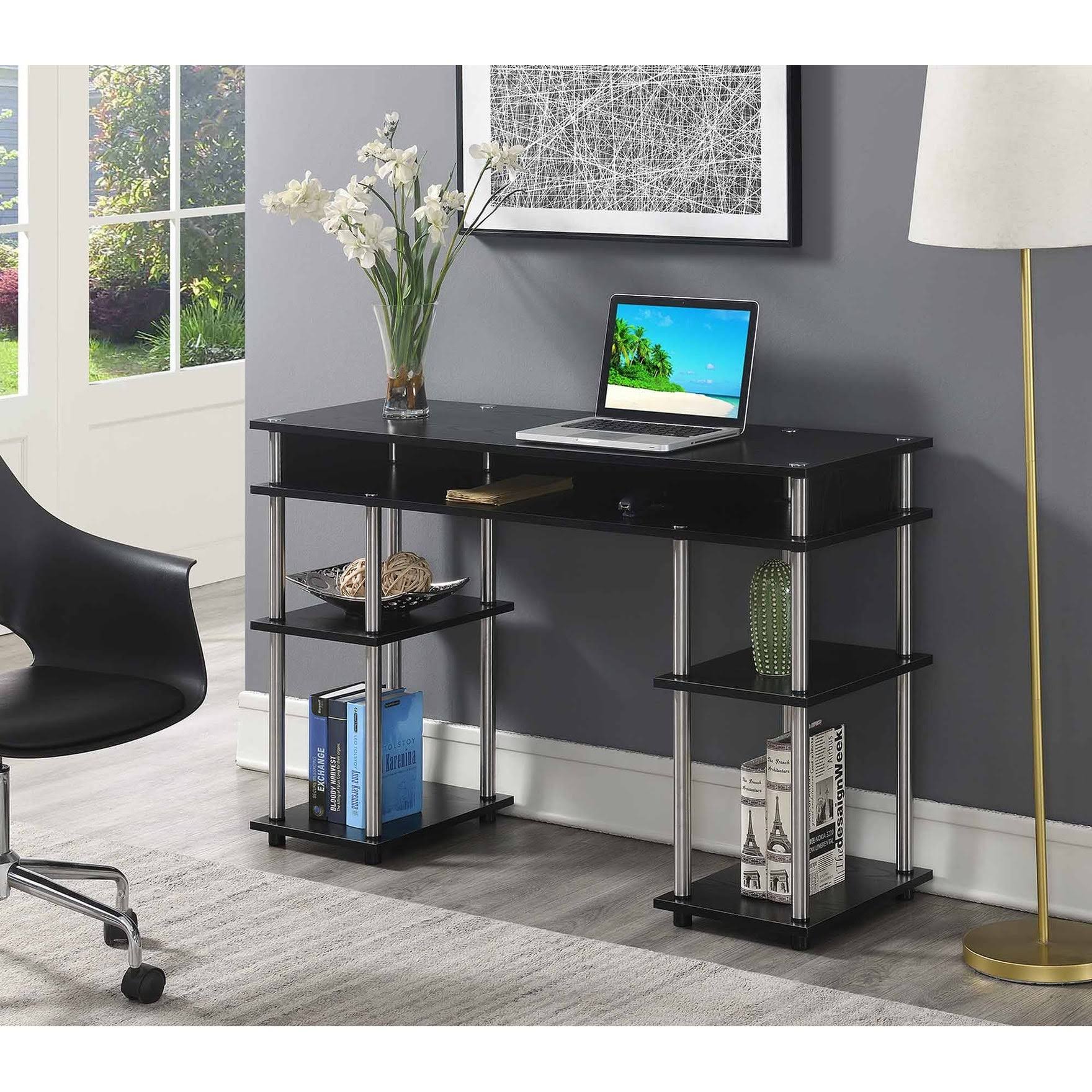 Porch u0026 den Japonica No Tools Student Desk - Ice White