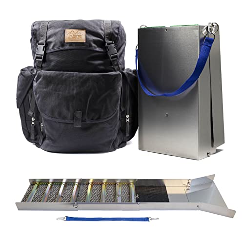ASR Outdoor Deluxe 50" Aluminum Folding Sluice Box Gold Prospecting Kit, Green