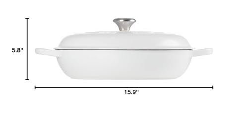 Le Creuset Enameled Cast Iron Signature Braiser, 3.5 qt., Marseille