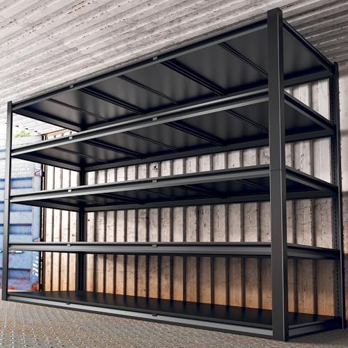 REIBII 60" W Garage Shelving 3000LBS Garage Shelving Heavy Duty Storage Shelves, 5 Tier Metal Shelves, Adjustable Industrial Shelf for Warehouse