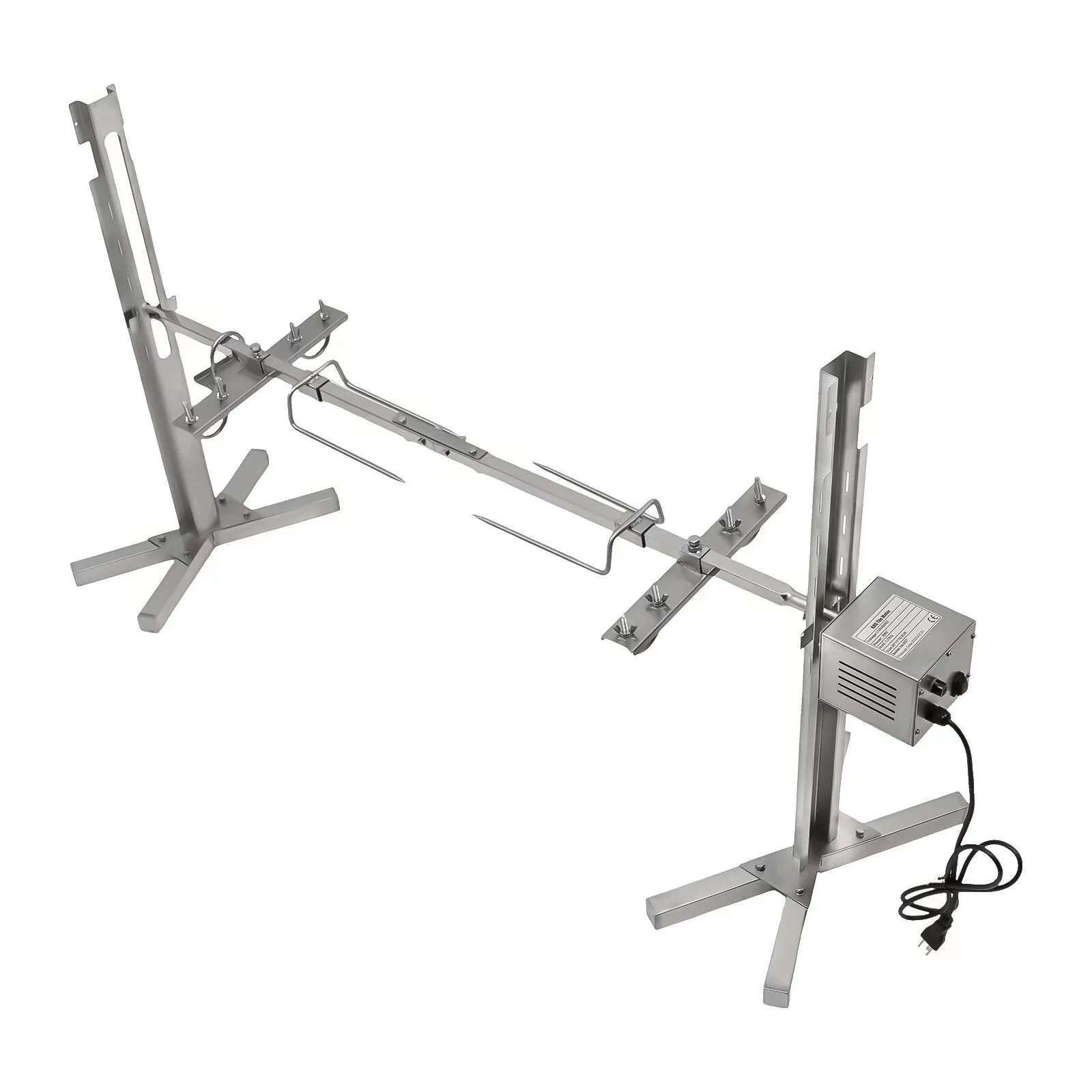 OUKANING 66lbs Large Grill Rotisserie Spit Roaster Rod Electric BBQ Chicken Pig Motor Kit