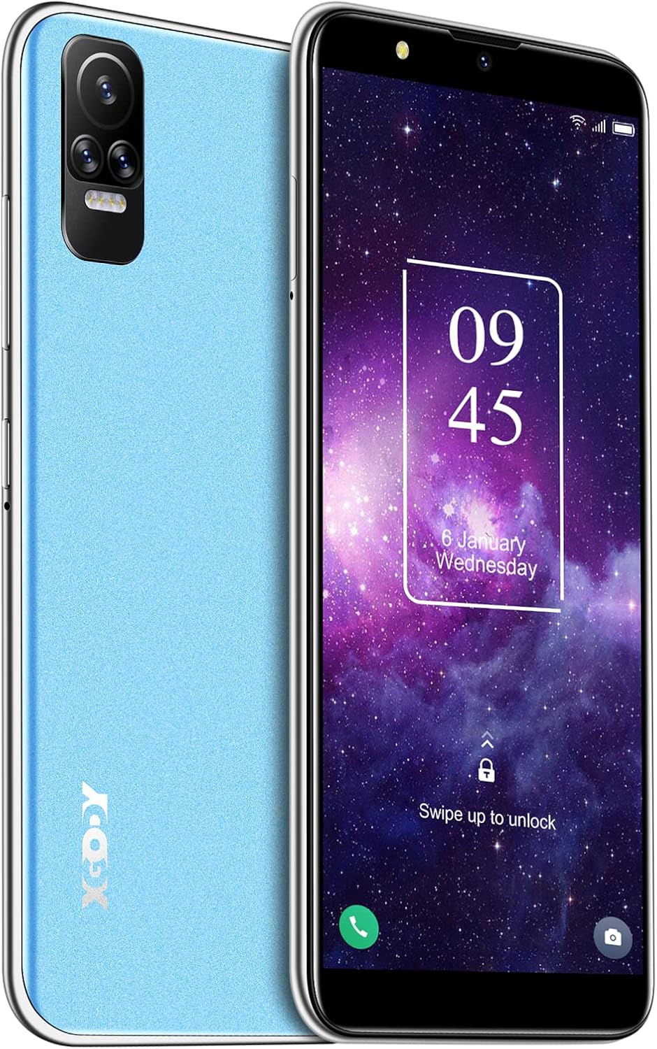 Xgody V40 Unlocked Cell Phones, 6.1 Inch 4G Smartphones, Android 10.0 OS with Free Dual SIM Quad Core, Dual 5MP Camera, 3000 mAh Battery