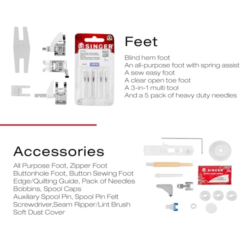 SINGER Heavy Duty 4423 High Speed Sewing Machine with Accessory Kit | Strong Motor With Enhanced Piercing Power, 97 Stitch Applications