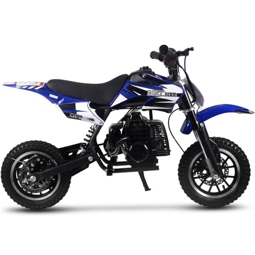 MotoTec DB-01 50cc 2-Stroke Kids Gas Dirt Bike Blue
