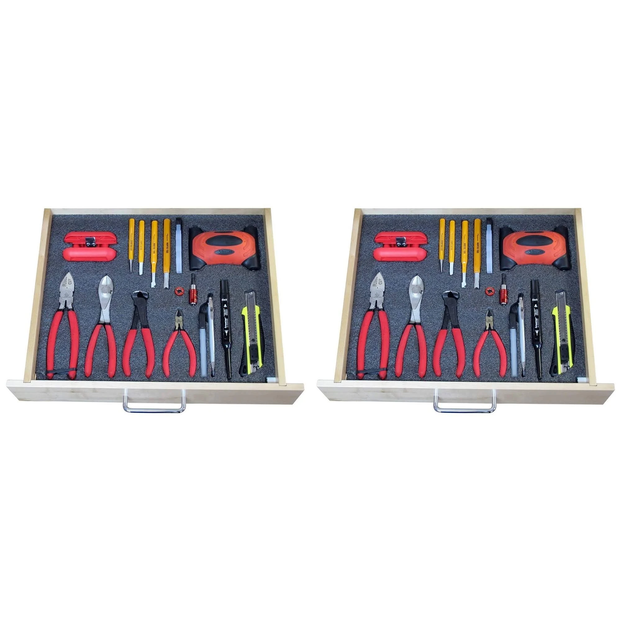FastCap Kaizen Tool Drawer Organizer Customizing 57mm Foam Sheet, Black (2 Pack)