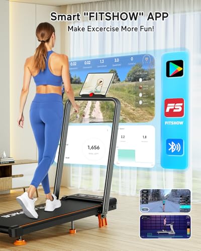 2025 Upgrade Walking Pad Treadmill with 8% Incline & Handle Bar, 3.5HP Portable Treadmill for Home Small