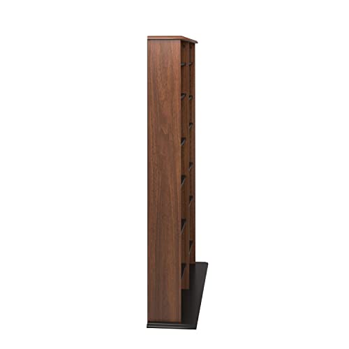 Prepac 2 Column Display Cabinet, White Storage Cabinet, Tall Storage Cabinet