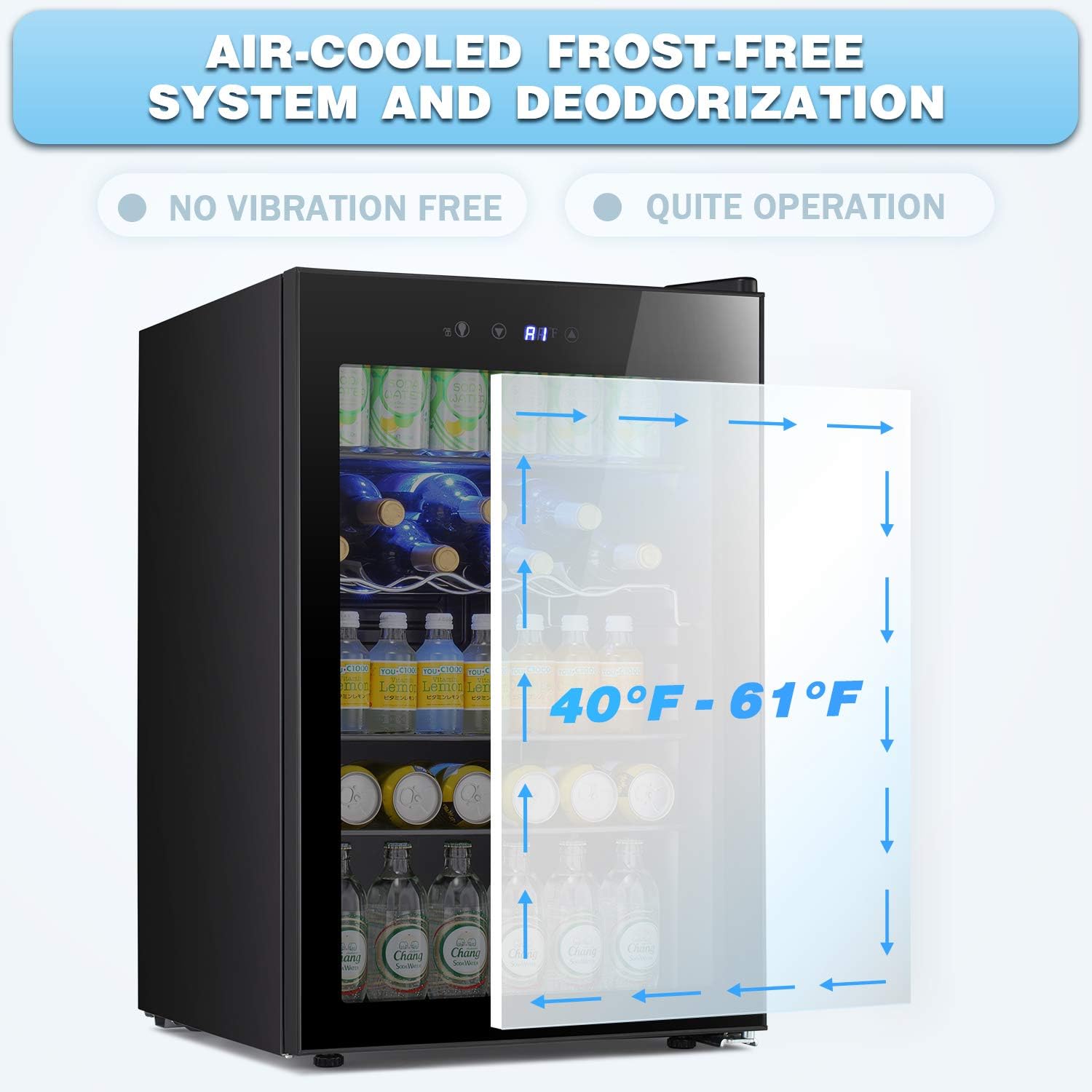 Antarctic Star Beverage Refigerator -120 Can Mini Fridge for Soda Beer or wine,Small Drink Dispenser