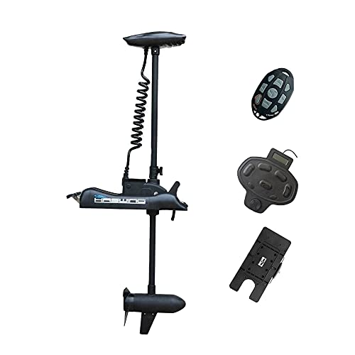 HASWING Electric Trolling Motor – 12V 55LB 54 Inch Shaft Cayman B Bow Mount Boat Fishing Saltwater Freshwater with Remote Control 50700-137W