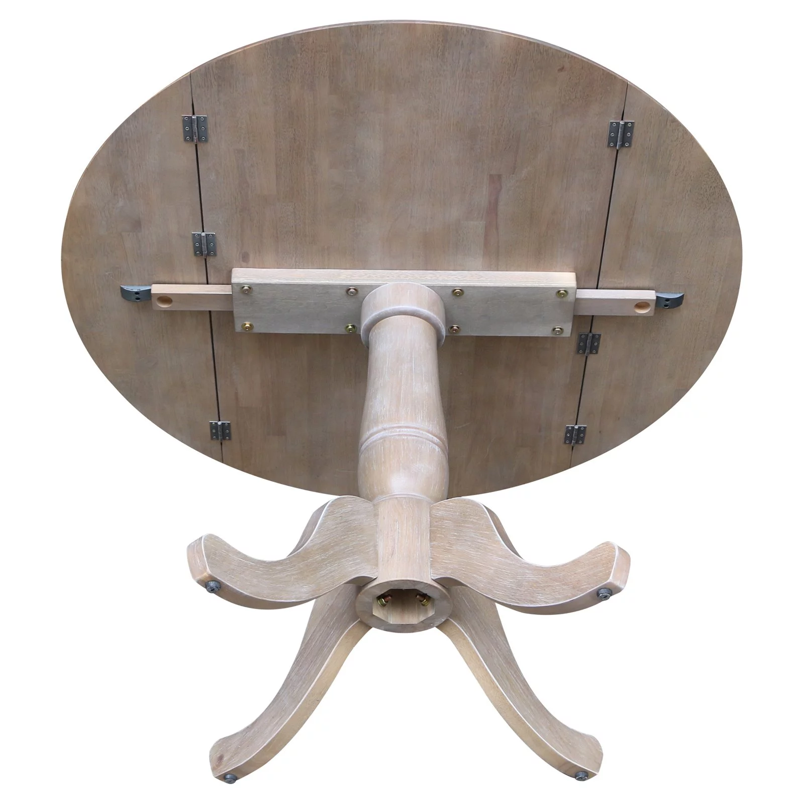 42" Round Dual Drop Leaf Pedestal Table - 29.5"H