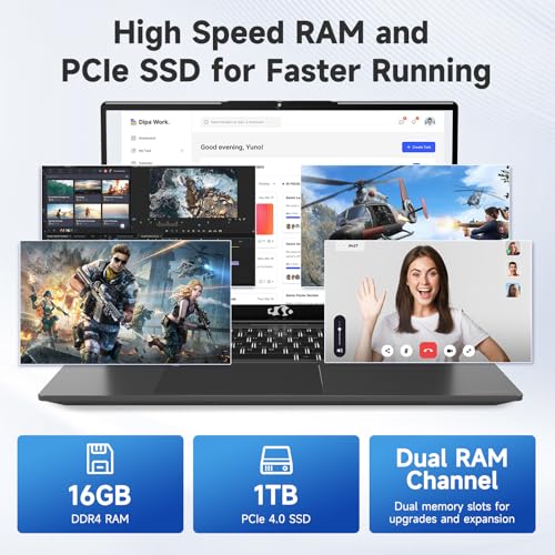 NIMO 15.6" IPS FHD-Business-Laptop, Intel 6 Core i3-1215U 8GB RAM 256GB SSD (Beat i5-1135G7