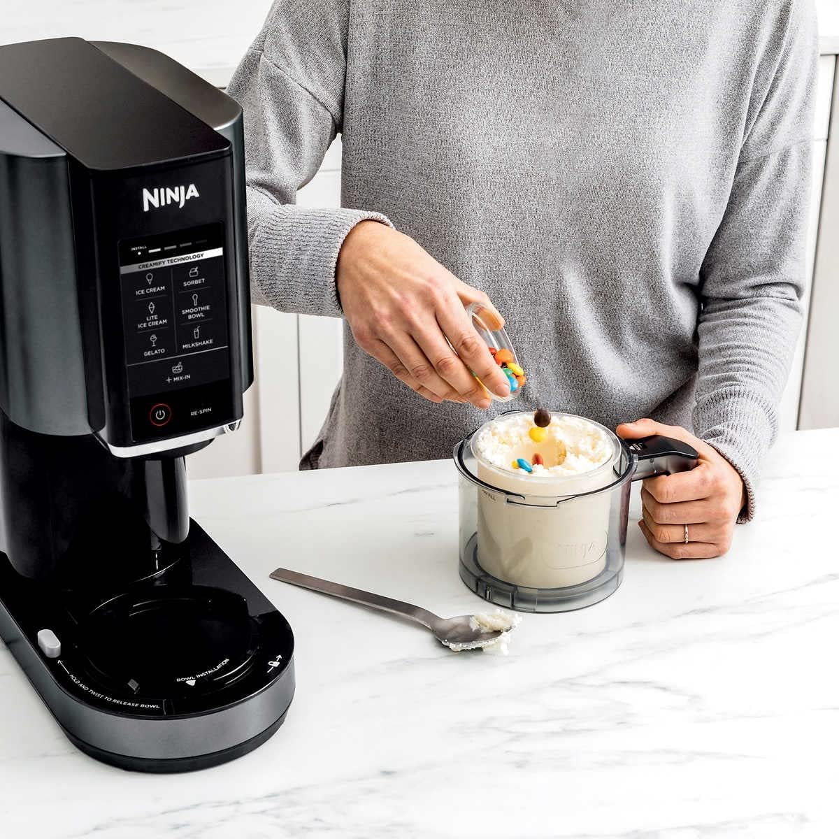 Ninja CN301CO CREAMi Ice Cream Maker, for Gelato, Mix-ins, Milkshakes, Sorbet, Smoothie Bowls & More, 7 One-Touch Programs