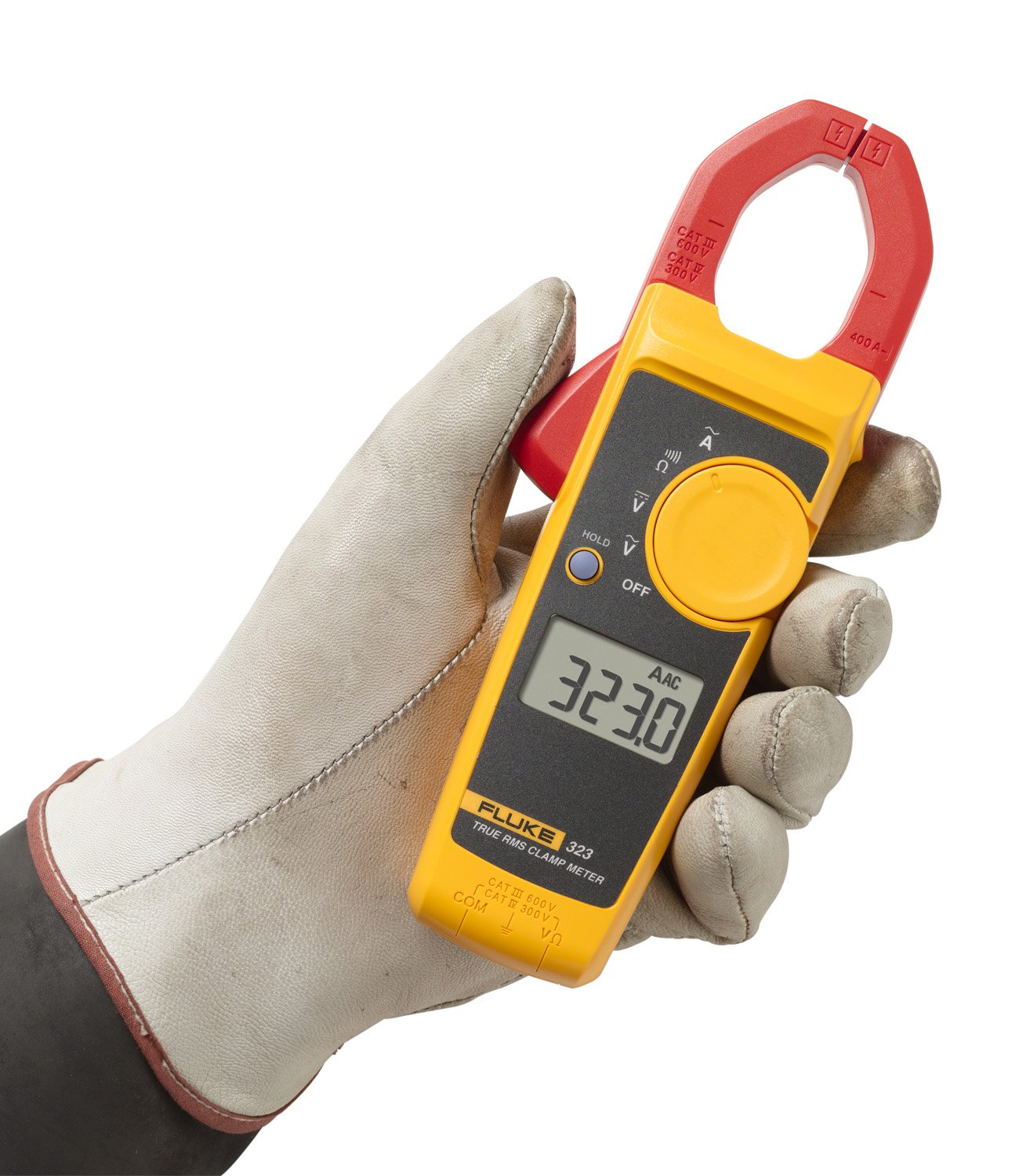 Fluke 323 Clamp Meter For Commercial/Residential Electricians, Measures AC Current To 400 A,Measures AC/DC Voltage To 600 V