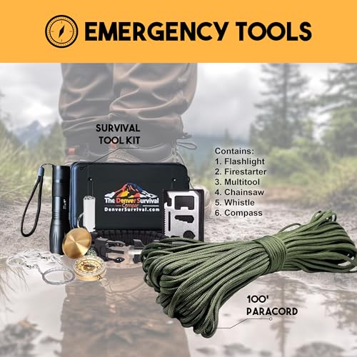 Denver: Premium 72 Hour Survival Backpack with Supplies - 2024 Model Bug Out Bag Backpack